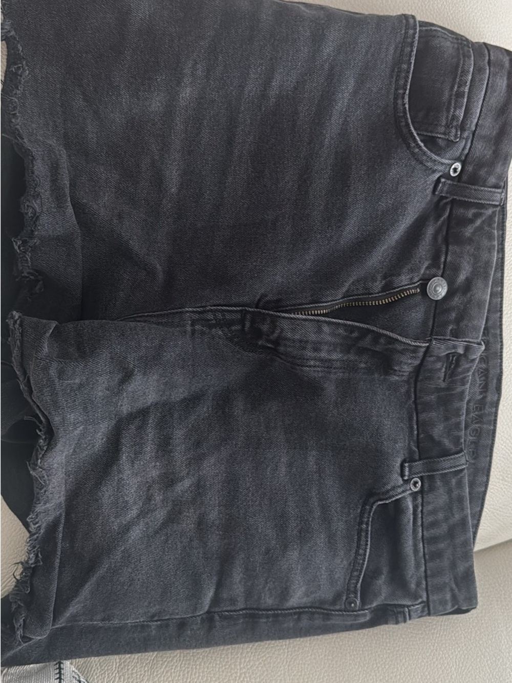 American Eagle Outfitters Black Faded Denim Shorts